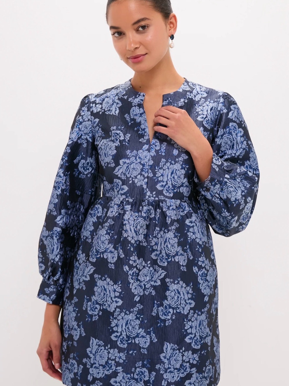 Tuckernuck Hyacinth House Blue Jacquard Cressida Mini Dress